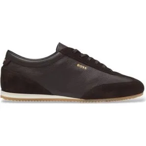 BOSS Lineor Sneakers in Pelle Marrone Scuro - 41
