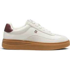 HUGO Scarpe Lyzz Suede Logo Bianco e Marrone Donna - 36