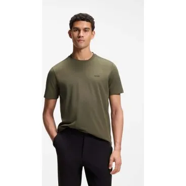 BOSS Maglietta Verde Scuro con Logo - Taglia L