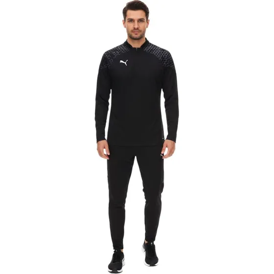 PUMA Maglione Troyer Team Cup da Uomo con Tecnologia DryCell - Nero