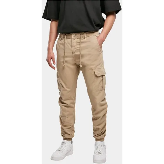 Urban Classics Jeans Cargo da Uomo con Coulisse - Beige