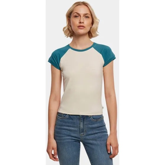Urban Classics T-shirt Sportiva da Donna in Cotone Elasticizzato