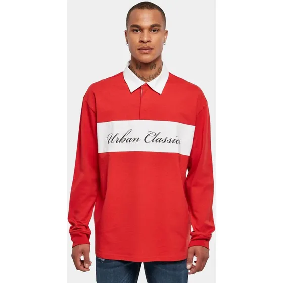 Urban Classics Felpa Oversize da Uomo in Cotone - Rossa