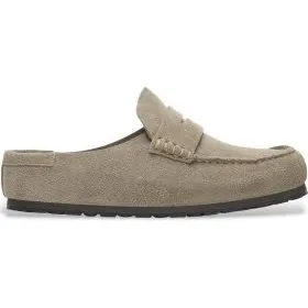 Birkenstock Naples Wrapped Taupe - Zoccoli in Pelle Suede