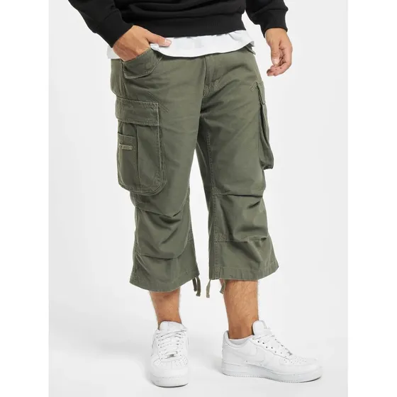 Pantaloncini Brandit Industry Vintage 3/4 Cargo in Cotone Kaki