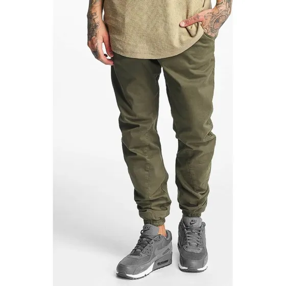 Urban Classics Jeans da Uomo Elasticizzati in Cotone Kaki