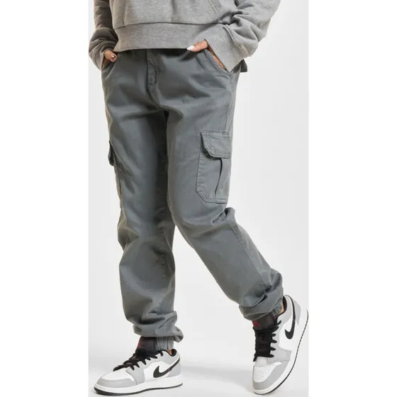 Jeans Cargo Urban Classics da Donna con Vita Alta - Grigio