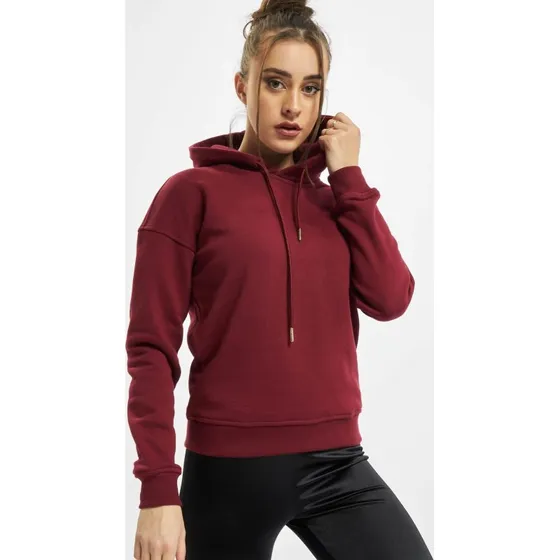 Felpa Urban Classics con Cappuccio e Tasche, Rossa