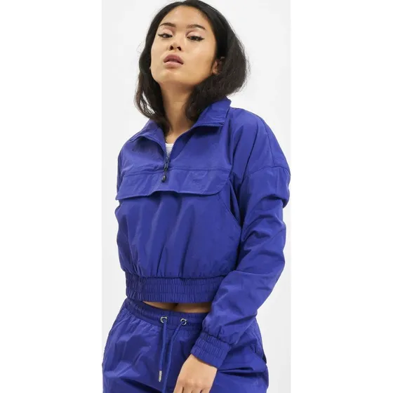 Urban Classics Giacca Casual da Donna in Tessuto a Rete Viola