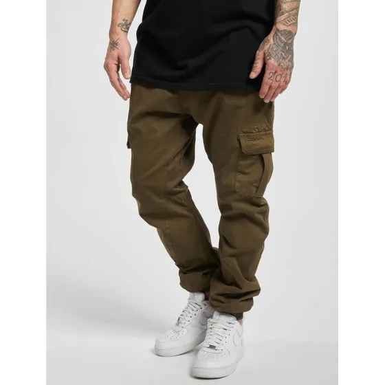 Urban Classics Jeans Cargo da Uomo in Cotone Marrone