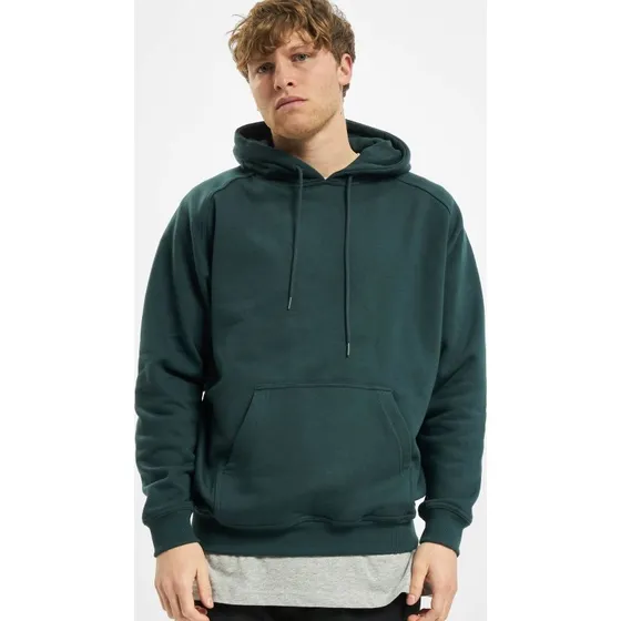 Urban Classics Felpa con Cappuccio da Uomo in Cotone Verde