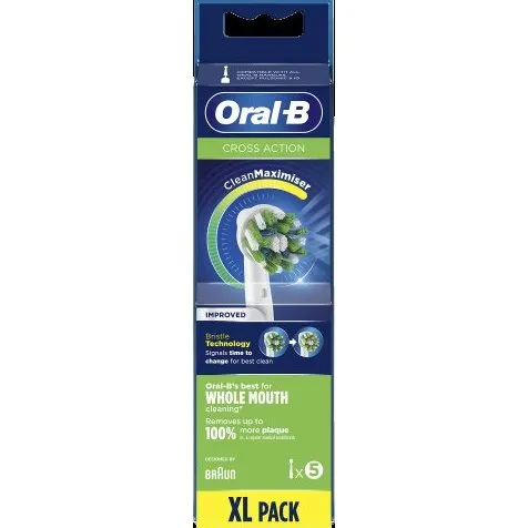 Oral-B Cross Action, Testine di Ricambio 5 Pezzi