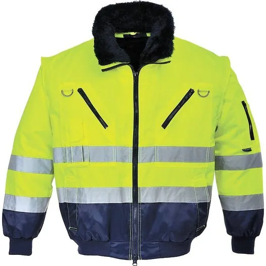 Portwest Pilot 3-in-1 Hi-Vis Classe 3 Giallo/Navy