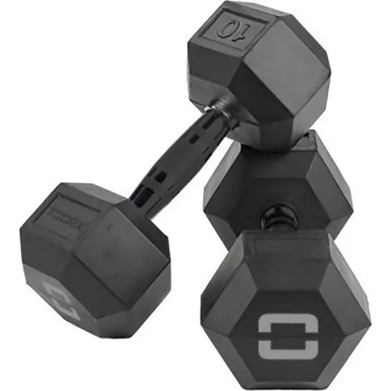Toorx Manubrio Esagonale Gommato Nero 25 Kg