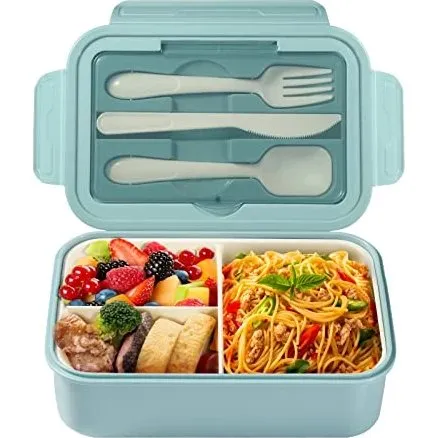 Diboniur Porta Pranzo 1400ml con 3 Scomparti Blu