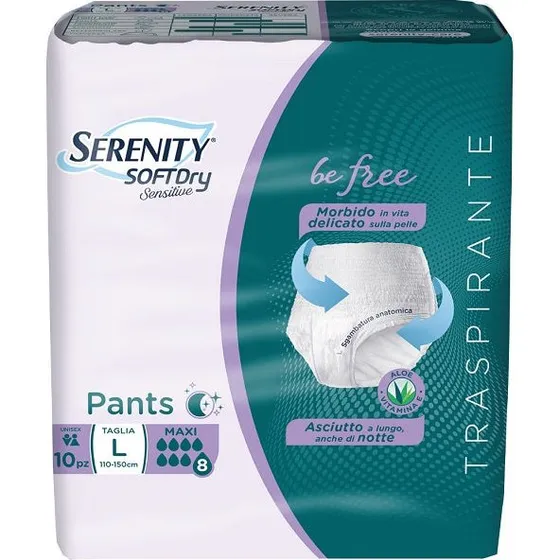 Serenity Pants Be Free Mutandina Incontinenza L 10pz