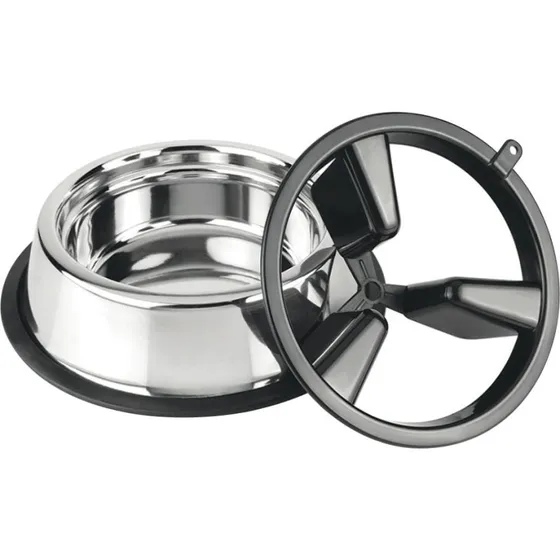 Ciotola Slow Eating 2in1 in Acciaio 27 cm