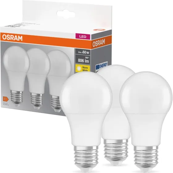 Osram LEDFil Bulb E27 8,5W Bianco Caldo