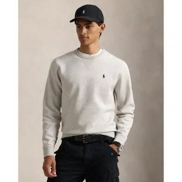 Polo Ralph Lauren Felpa in Maglia Doppia Grigia - L
