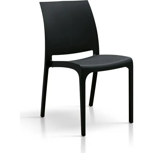 Pazzo Design Alberto Set da 4 Sedie Nero Polipropilene