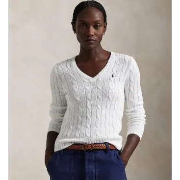 Polo Ralph Lauren Maglione a Trecce Bianco - XS