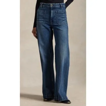 Polo Ralph Lauren Jeans Bootcut Blu Candaze Wash Taglia 29