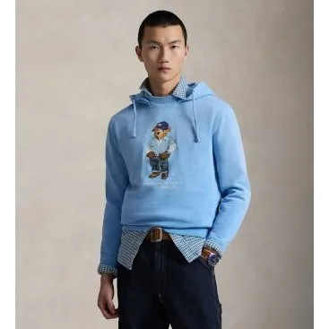 Polo Ralph Lauren Felpa con Cappuccio Polo Bear Blu