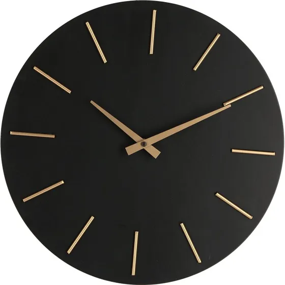 Bizzotto Timeline Orologio da Parete Nero Oro 40cm