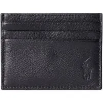 Polo Ralph Lauren Portacarte in Pelle Martellata Nero