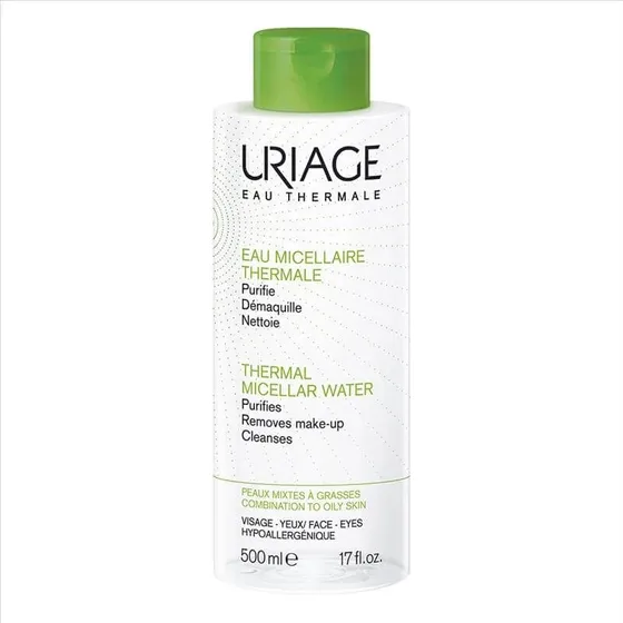 Uriage Acqua Micellare Termale per Pelle Mista o Grassa, 500ml