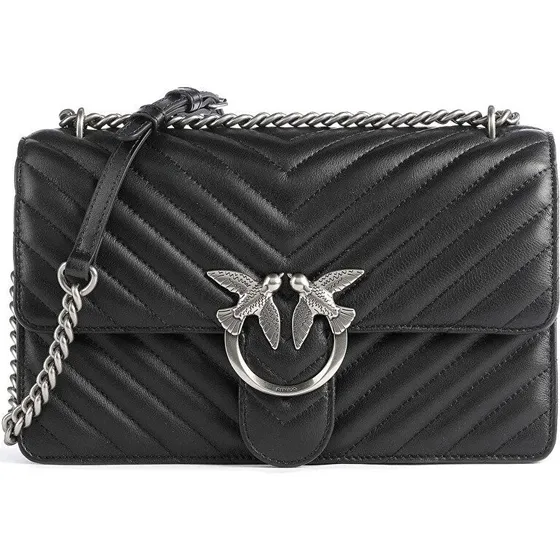 Pinko Borsa a Tracolla in Pelle Nera 100941 A0GK Z99O