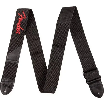 Fender Tracolla per Chitarra 2" Nera con Logo Rosso