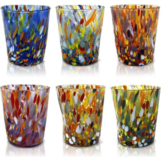 Mazzega Art & Design Bicchieri Tumbler I Colori di Murano 6 Pezzi
