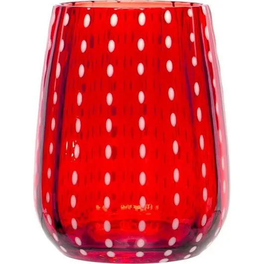 Alefors Perlage Bicchiere Acqua Rosso 36 cl - Set 6 Pezzi