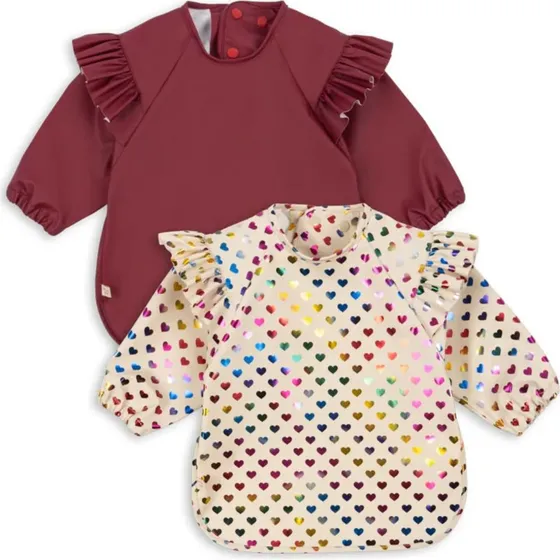 Konges Sljd Bavaglini con Maniche a Cuore - Set da 2