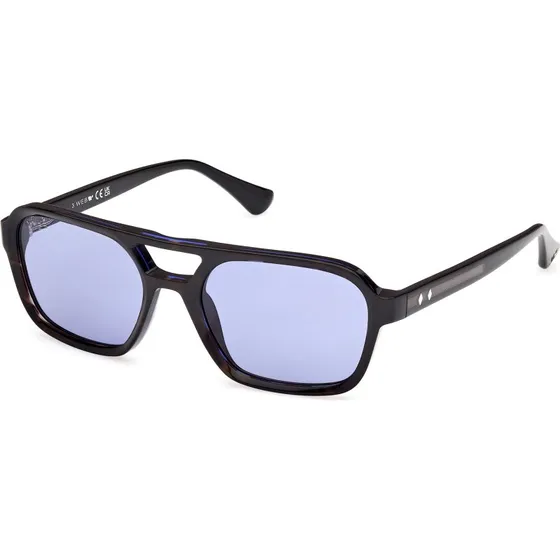 Web WE0376 Occhiali da Sole Uomo Acetato Havana Blu Squadrati
