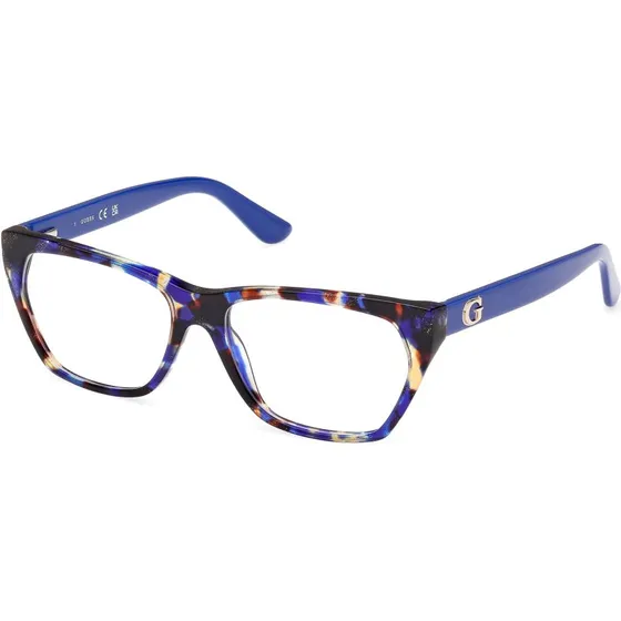 Guess GU50234 092 Occhiali da Vista Geometrici Blu in Acetato