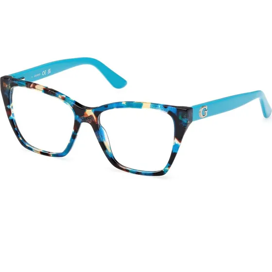 Guess GU50235 087 Occhiali da Vista Donna Turchese Squadrati