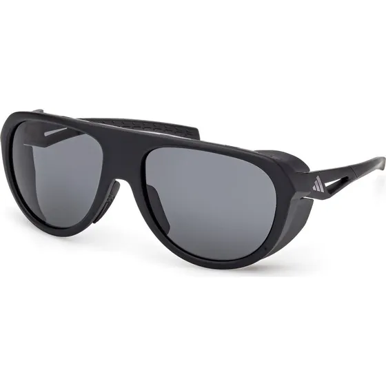 Adidas Sport SP0110 02A Occhiali da Sole Pilot Nero Fumo