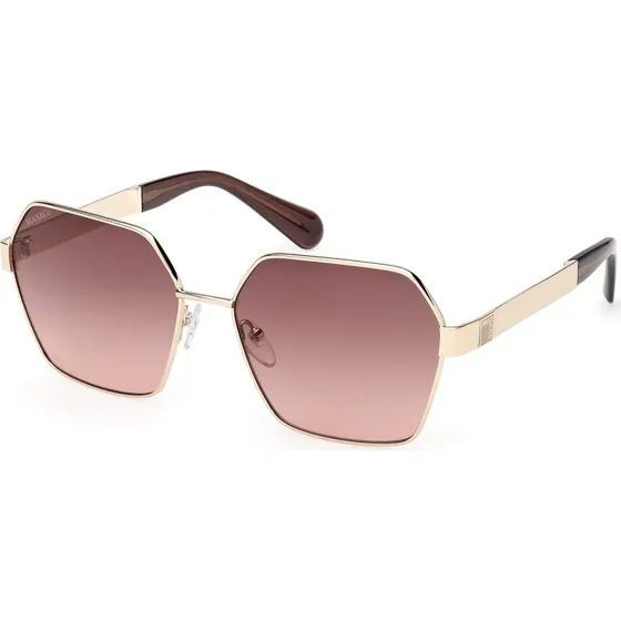 MAX&Co Occhiali da Sole Geometrici Oro e Marrone MO0141