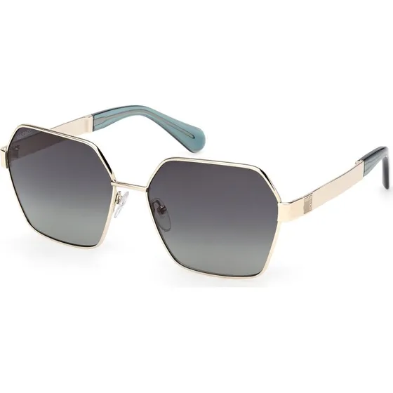 MAX&Co Occhiali da Sole Geometrici Oro e Verde MO0141