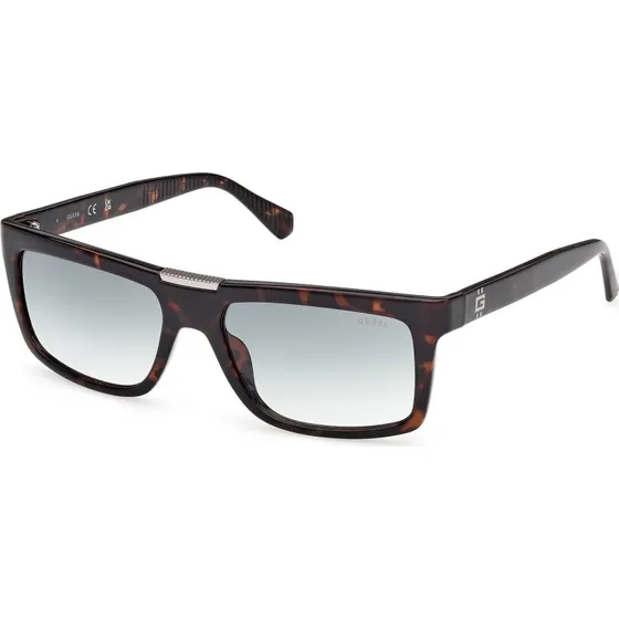 Guess GU00274 52P Occhiali da Sole Uomo Havana Verde Squadrati