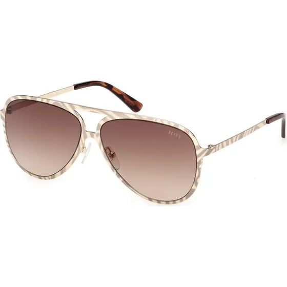 Emilio Pucci Occhiali da Sole Pilot EP0247 Oro e Marrone