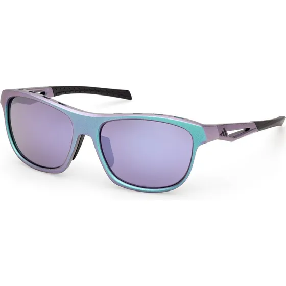 Adidas Sport SP0118 97Z Occhiali da Sole Squadrati Verde e Viola