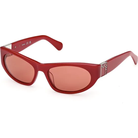 MAX&Co Occhiali da Sole Cat Eye in Acetato Rosso e Marrone MO0151