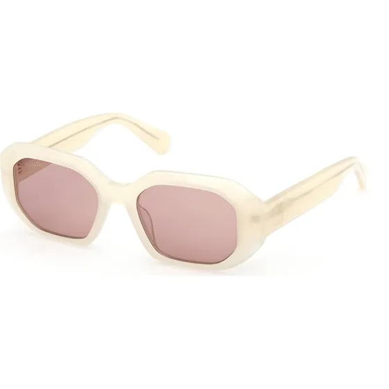 MAX&Co Occhiali da Sole Geometrici MO0152 in Acetato Bianco
