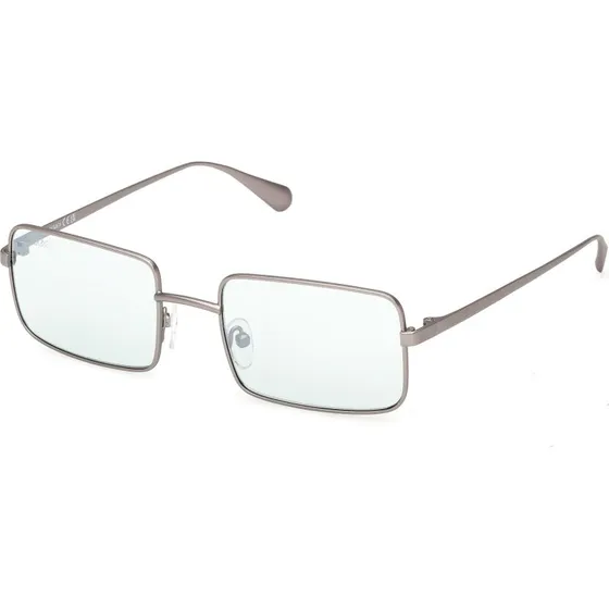 MAX&Co Occhiali da Sole Squadrati in Metallo Grigio e Verde MO0161