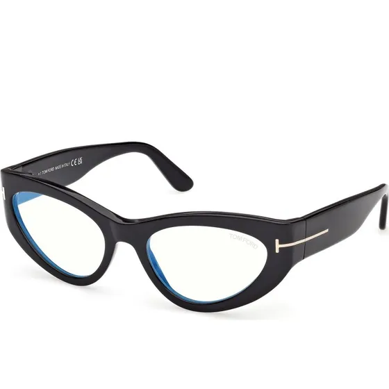 Tom Ford FT6134-B 001 Occhiali da Vista Cat Eye in Acetato Nero