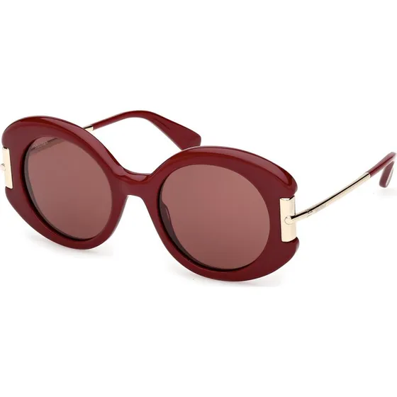 Max Mara MM0188 69S Occhiali da Sole Rotondi in Acetato Bordeaux