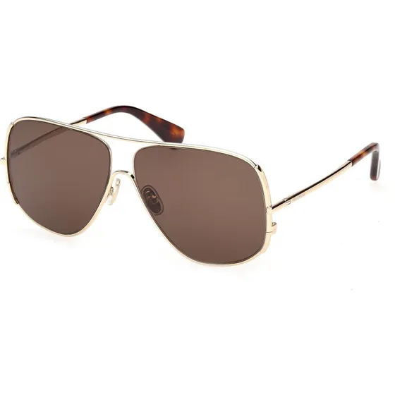 Max Mara MM0190 32E Occhiali da Sole Aviator Oro e Marrone